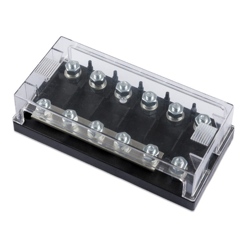 Six-way fuse holder for Mega-fuse with busbar (250A)