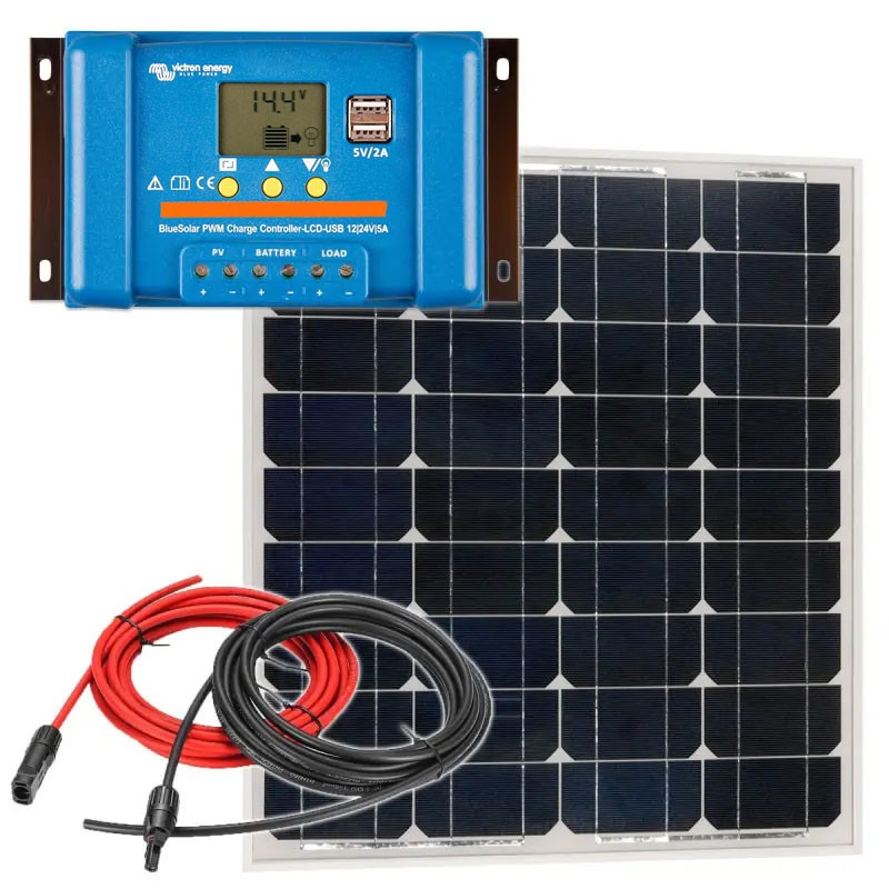 Panel słoneczny 55W z regulatorem ładowania 5A