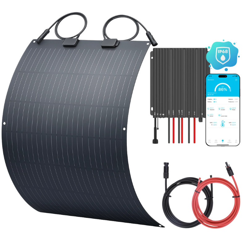 Zestaw solarny na łódź 105W z wodoodpornym regulatorem MPPT IP68